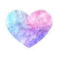 Pastel watercolor heart on white background Royalty Free Stock Photo