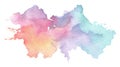 Pastel Watercolor Splash Creates Soft Edges and Forms an Empty Center Suitable for Various Design Projects and Artwork Royalty Free Stock Photo