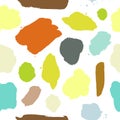 Pastel watercolor strokes hand painted seamless pattern