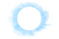 Pastel blue paint brush background - Watercolor circle