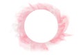 Pastel pink paint brush background - Watercolor circle