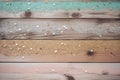 Pastel wooden background with sand. Generate ai Royalty Free Stock Photo