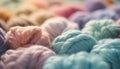 Pastel wool balls close up Royalty Free Stock Photo