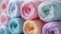 The pastel yarn collection.AI generated image Royalty Free Stock Photo