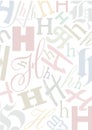 Pastell colored letter H Royalty Free Stock Photo