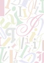 Pastell colored letter I Royalty Free Stock Photo