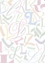 Pastell colored letter L Royalty Free Stock Photo