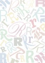 Pastell colored letter R Royalty Free Stock Photo