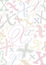 Pastell colored letter X Royalty Free Stock Photo