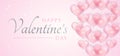Paster Pink Happy Valentine`s Day Illustration Royalty Free Stock Photo