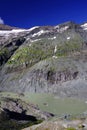 The water collected from the melting Pasterze glacier, at the foot of Grossglockner Mountain. Royalty Free Stock Photo