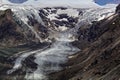 The Pasterze glacier in the Alps in Austria. Royalty Free Stock Photo