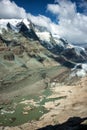 Pasterze glacier in the Austrian Alps within the Glockner Massif Royalty Free Stock Photo