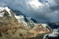 Pasterze glacier in the Austrian Alps within the Glockner Massif Royalty Free Stock Photo