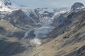 The Pasterze glacier near the peak of Grossglockner on Austria Royalty Free Stock Photo