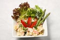 Pastes salad from top Royalty Free Stock Photo