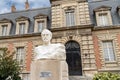 Pasteur bust in front of the Pasteur institute in Paris