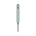 pasteur pipette chemical glassware lab color icon vector illustration