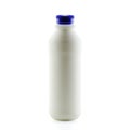 Pasteurized milk bottle white background with Clipping Path