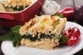 Pasticcio with chard and zucchini Royalty Free Stock Photo