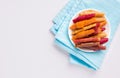 Pastille, fruit rolls without sugar on a white background.