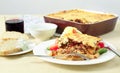 Pastitsio Greek taverna meal Royalty Free Stock Photo