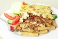 Pastitsio meal deep focus Royalty Free Stock Photo