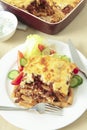 Pastitsio meal vertical Royalty Free Stock Photo