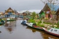 PASTO, COLOMBIA - JULY 3, 2016: some boats parked on the river close to la cocha lake