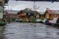 PASTO, COLOMBIA - JULY 3, 2016: some small houses located on the shore of la cocha lake