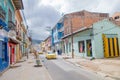 PASTO, COLOMBIA - JULY 3, 2016: some taxis driving trough the street in the city center