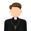 Pastor in simple flat vector. personal profile icon or symbol. Royalty Free Stock Photo