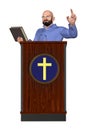 Pastor Teaching Word Of God Podium Illustration Royalty Free Stock Photo