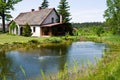 Pastoral rural house in northern Poland Royalty Free Stock Photo