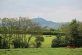 Somerset Countryside With A view To Glastonbury Tor, UK Royalty Free Stock Photo