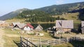 Pastoral Village and mountain lake