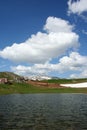 Pastoral village in mountains Royalty Free Stock Photo