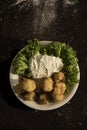 Pastourmas fried balls Royalty Free Stock Photo