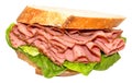 Pastrami Meat Sandwich Royalty Free Stock Photo