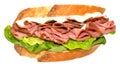 Pastrami Meat Sandwich Royalty Free Stock Photo