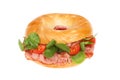 Pastrami salad bagel Royalty Free Stock Photo