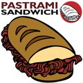 Pastrami Sandwich Royalty Free Stock Photo