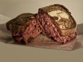 Pastrami Sandwich on Rye Royalty Free Stock Photo