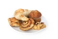 Pastries adn breakfast croissants Royalty Free Stock Photo