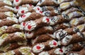 pastries with red cherry called SICILIAN CANNOLI which are the t