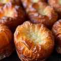 Majestic Ports: A Close-up Of Streaked Butter Pastries In Macro Photography