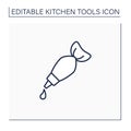 Pastry bag line icon Royalty Free Stock Photo