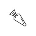 Pastry bag outline icon