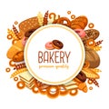 Pastry and bakery food for bakehouse badge