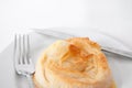 Pastry borek fork knife service Royalty Free Stock Photo